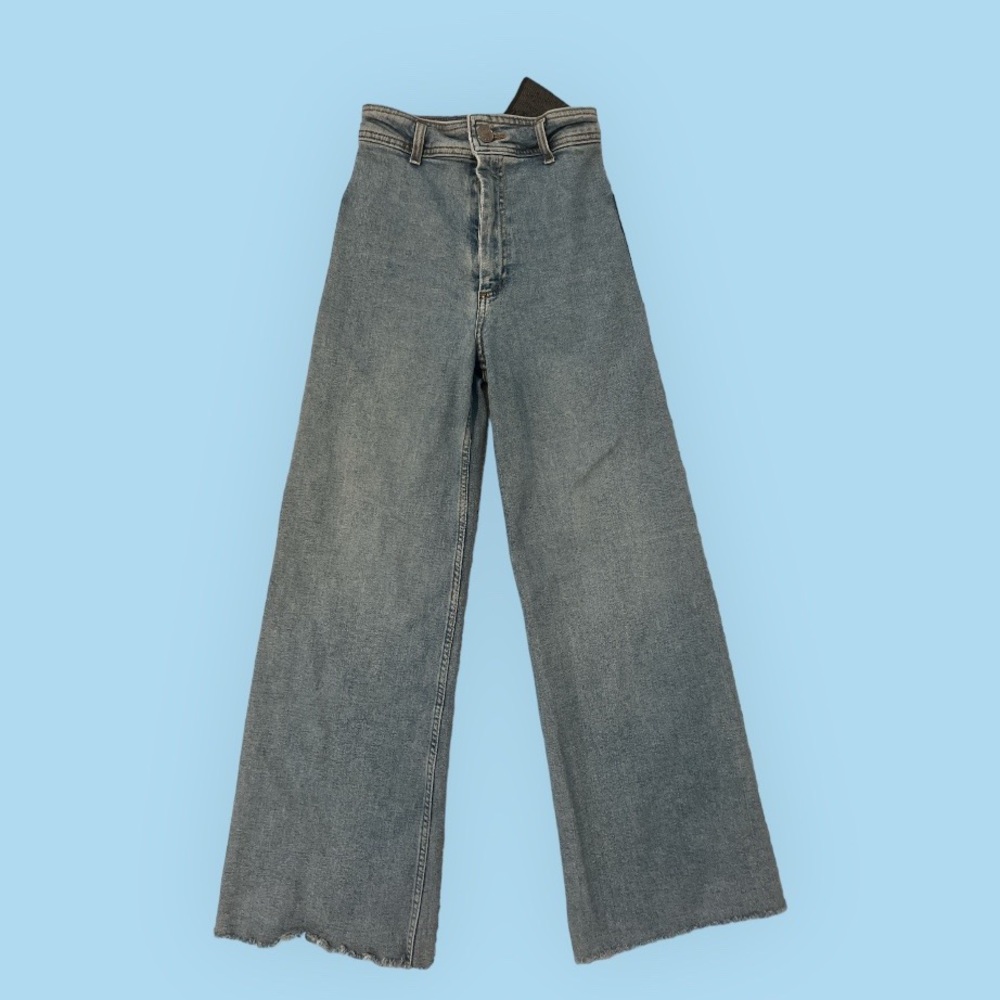 ZARA High Rise Wide Leg Jeans